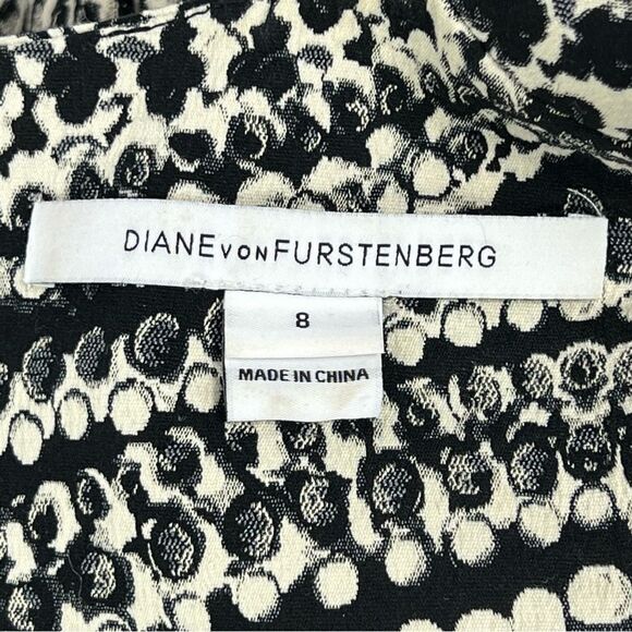 Diane Von Furstenberg Pentra Jacquard Fitted Stretch Sleeveless Sheath Dress 8 - Picture 11 of 12